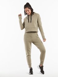 Luxe Fleece Cropped Hoodie | Women's Sage