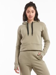 Luxe Fleece Cropped Hoodie | Women's Sage - Sage