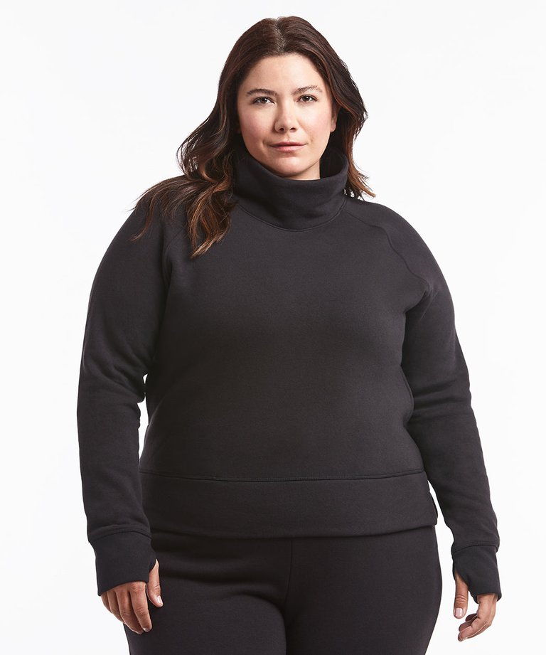 Luxe Fleece Pullover | Women's Black - Black