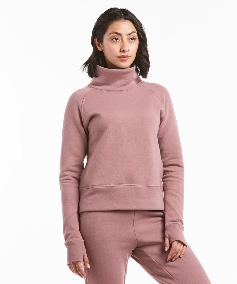 Luxe Fleece Pullover | Women's Mauve - Mauve