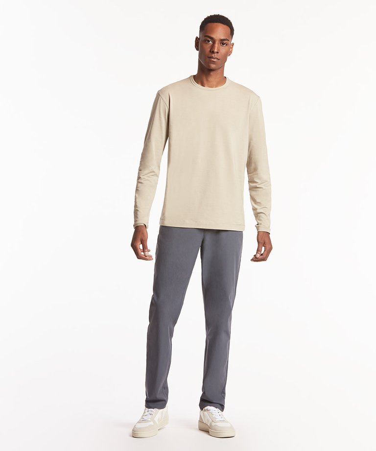 Men's Go-To Long Sleeve Sweatshirts - Cashew