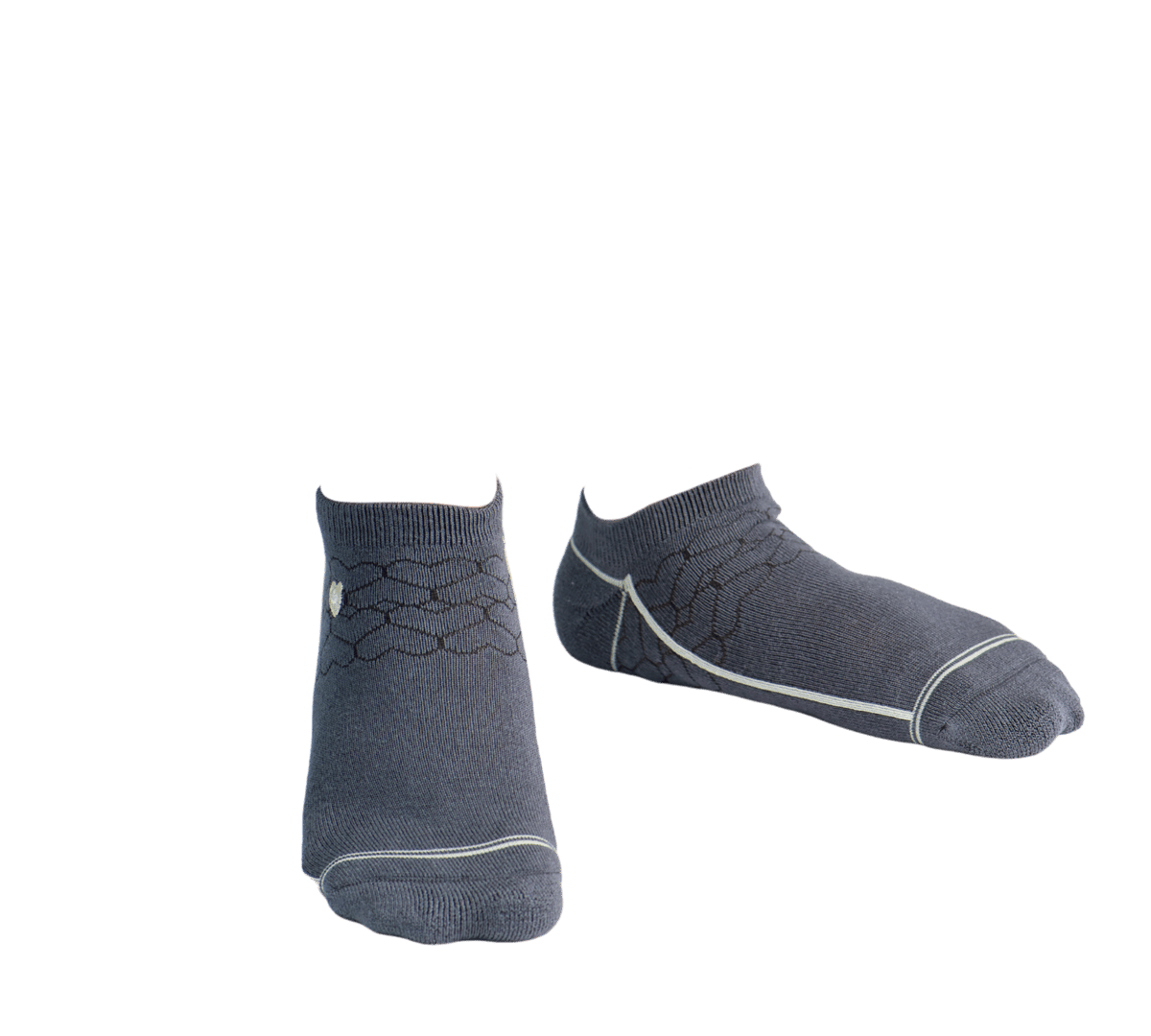 Pudus Gray Dawn Bamboo Socks, Everyday Ankle - Gray Dawn