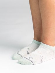 Bamboo Socks, Everyday Ankle - Splash Star White