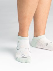 Bamboo Socks, Everyday Ankle - Splash Star White