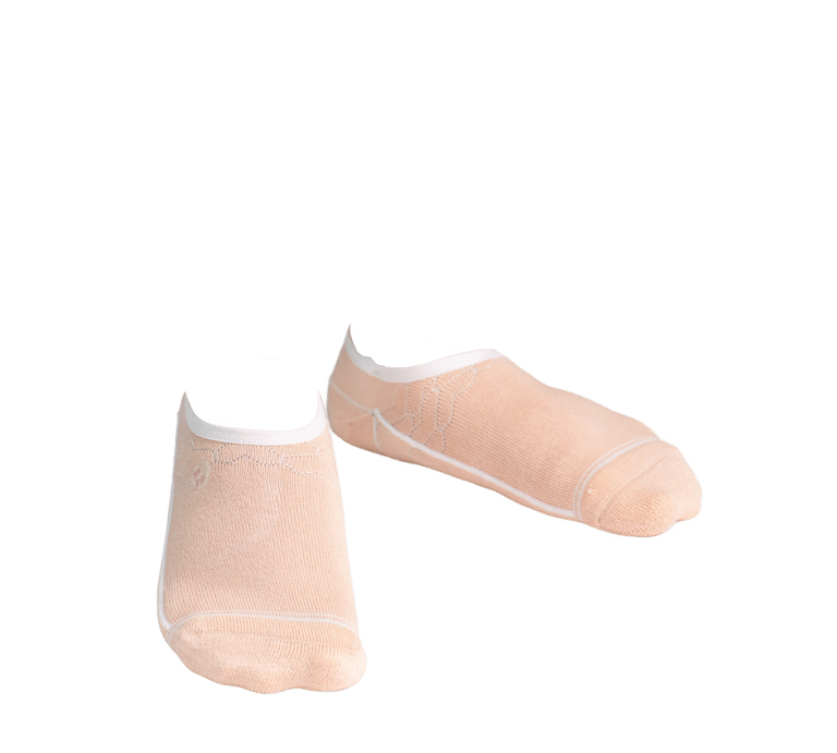Bamboo Socks, No Fuss No-Show - Aurora Apricot - Aurora Apricot