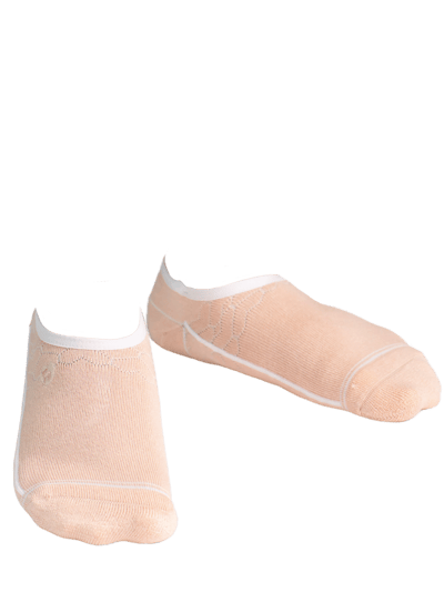 Pudus Bamboo Socks, No Fuss No-Show - Aurora Apricot product