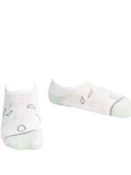 Bamboo Socks, No Fuss No-Show - Splash Star White - Spash Star White