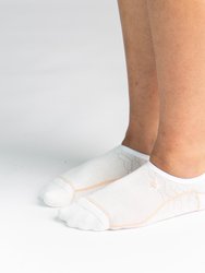 Bamboo Socks, No Fuss No-Show - Star White