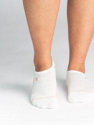 Bamboo Socks, No Fuss No-Show - Star White