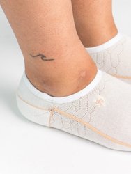 Bamboo Socks, No Fuss No-Show - Star White