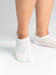 Bamboo Socks, No Fuss No-Show - Star White
