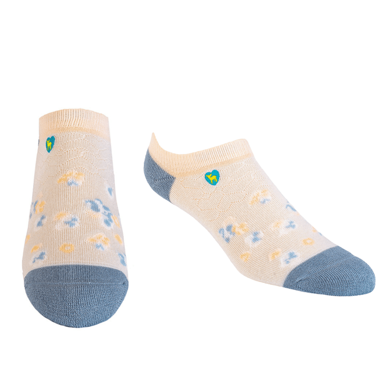 Bamboo Socks | Everyday Ankle | Spring Blossom Blue - Spring Blossom Blue