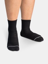 Bamboo Socks | Uptown Quarter Crew | Black