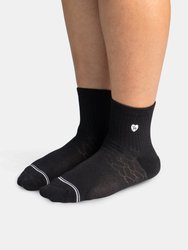 Bamboo Socks | Uptown Quarter Crew | Black