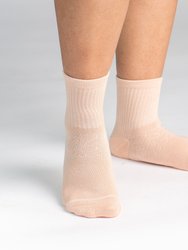 Bamboo Socks, Uptown Quarter Crew - Aurora Apricot