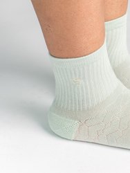 Bamboo Socks, Uptown Quarter Crew - Dew Drop