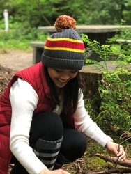 Beanie Winter Hat | Stripe Grey