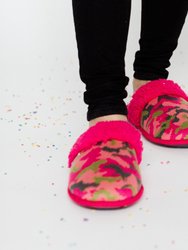 Bright Collection Creekside Slide Slippers | Camo Pink