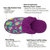 Bright Creekside Slide Slippers | Purple Leopard