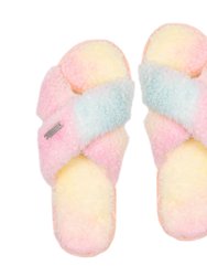 Carlie Criss Cross Recycled Slipper - Rainbow - Rainbow