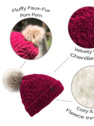 Chenille Knit Beanie Hat