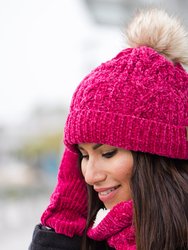 Chenille Knit Beanie Hat