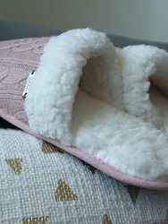 Creekside Slide Slippers | Cable Knit Blush