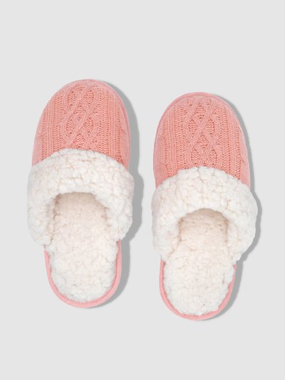 Pudus Creekside Slide Slippers | Cable Knit Blush product