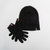 Faux Cashmere Beanie Hat | Black
