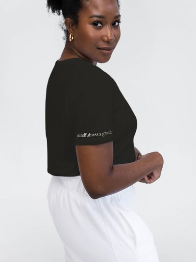 Pudus Lilac Classic T-Shirt Mindfulness x Gratitude - Black product