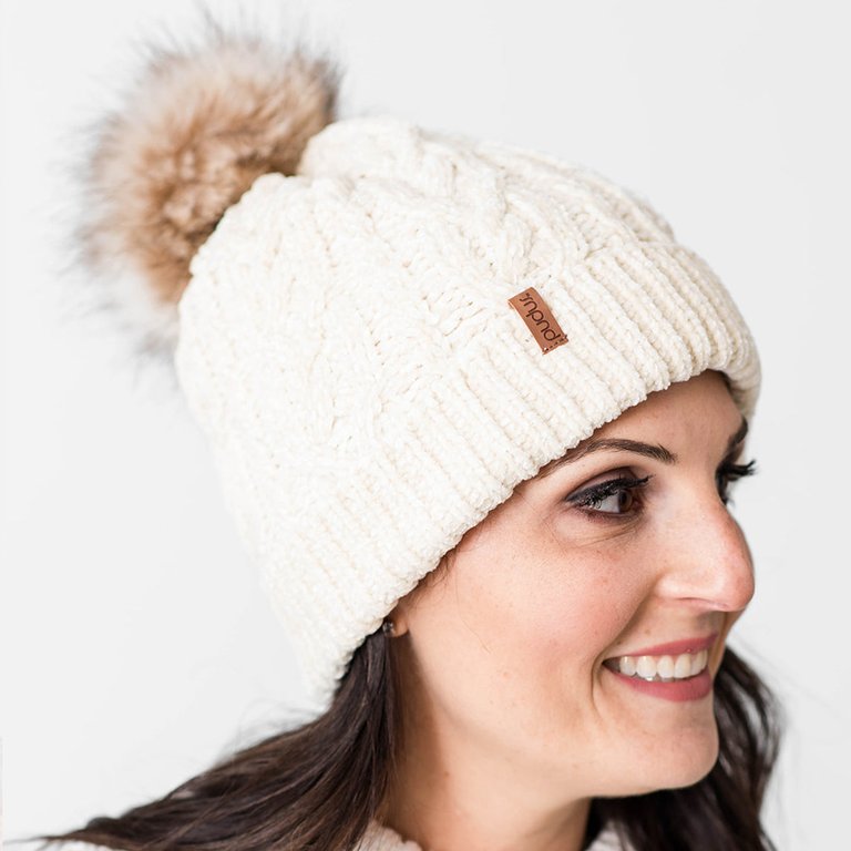 Pudus Beanie Winter Pom Pom Hat | Heather Grey - Grey