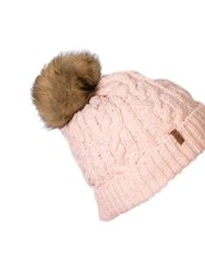 Recycled Beanie Hat - Chenille Knit First Blush - First Blush