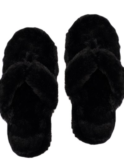Pudus Recycled Cottontail Flip Flop Slippers - Black product