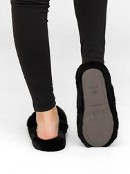 Recycled Cottontail Flip Flop Slippers - Black
