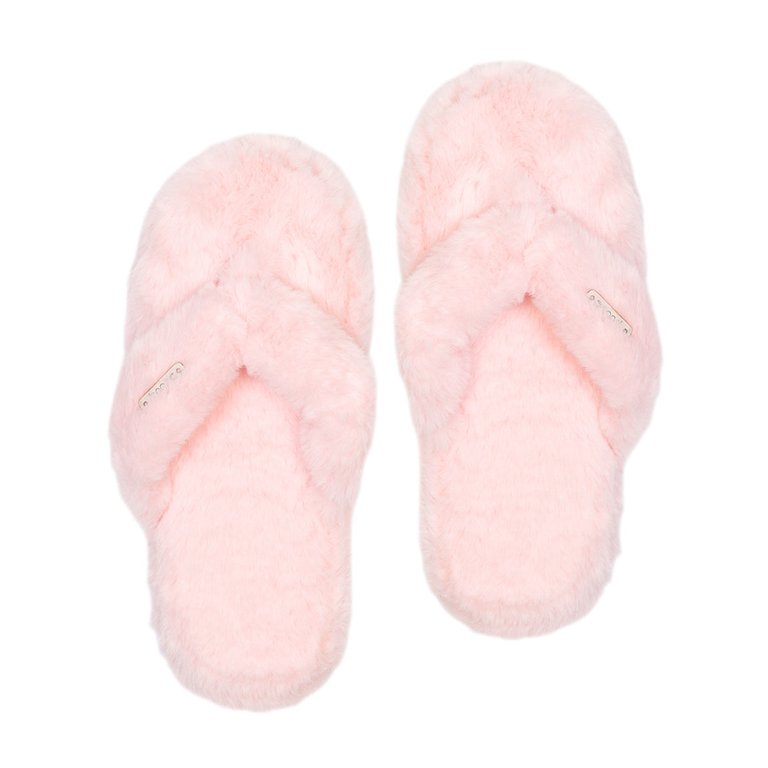 Recycled Cottontail Flip Flop Slippers - Blush Pink - Blush Pink