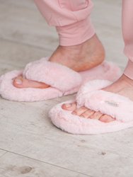 Recycled Cottontail Flip Flop Slippers - Blush Pink