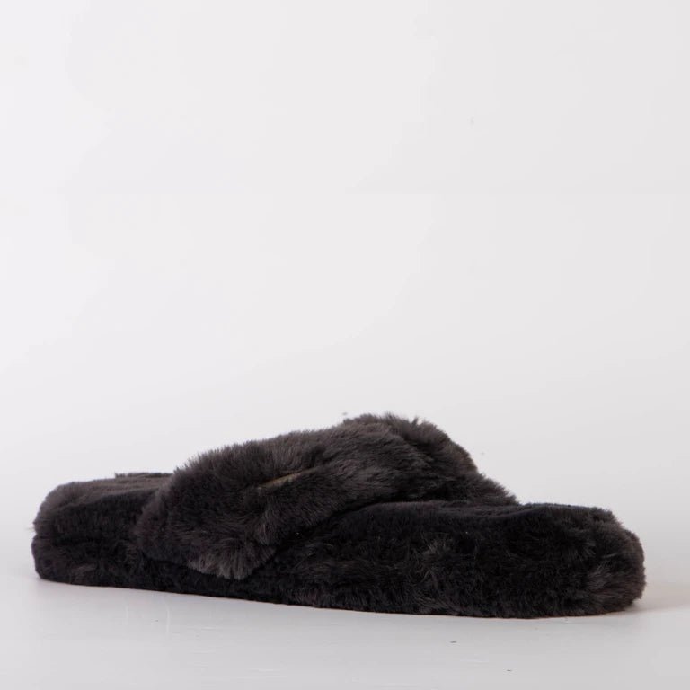 Recycled Cottontail Flip Flop Slippers - Charcoal