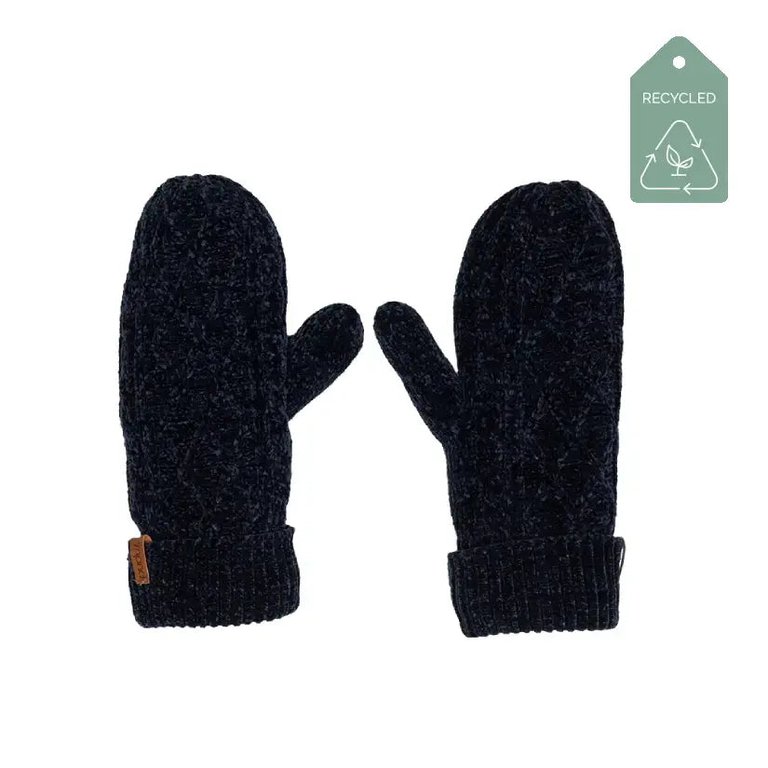 Recycled Mittens - Chenille Knit Bluesail - Bluesail