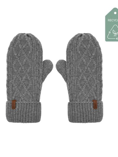 Pudus Recycled Mittens - Chenille Knit Charcoal product
