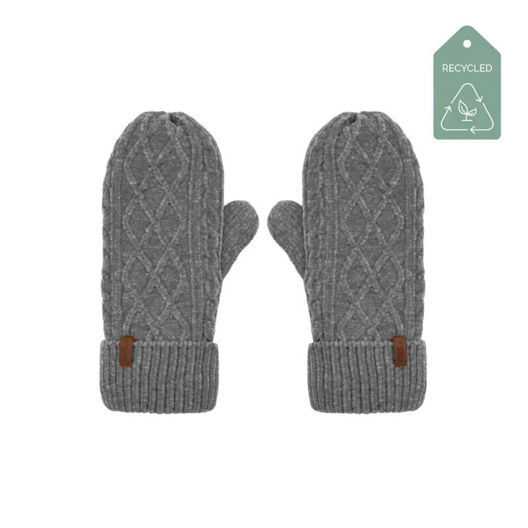 Recycled Mittens - Chenille Knit Charcoal - Charcoal