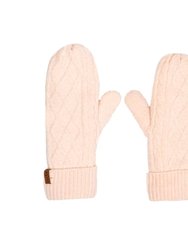 Recycled Mittens - Chenille Knit First Blush - First Blush