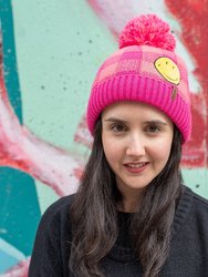 Smiley® x Pudus Beanie Hat | Pink Lumberjack