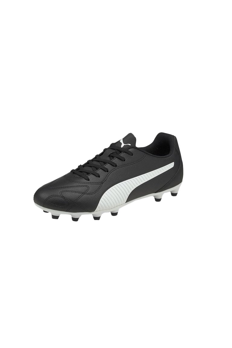 Childrens/Kids Monarch II FG Soccer Cleats Boots - Black/White - Black/White