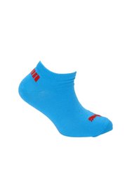 Childrens/Kids Sport Lifestyle Sneaker Socks 2 Pairs - Red/Blue