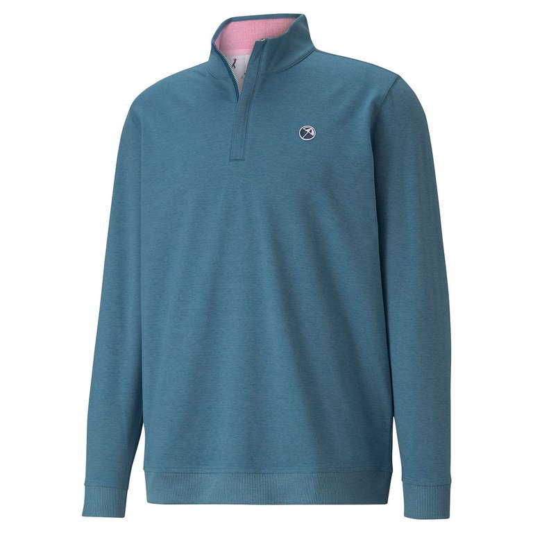 Men's Arnold Palmer Cloudspun Clubhouse 1/4 Zip - Legion Blue Heather