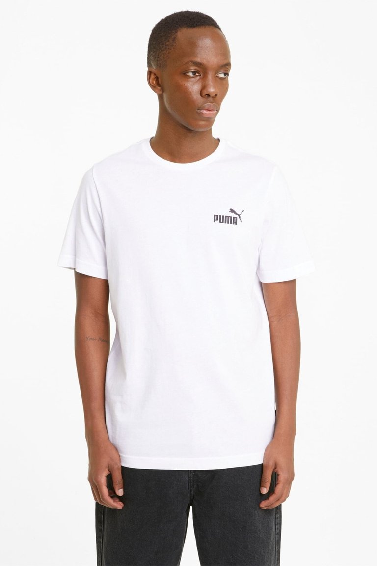 Mens ESS Logo T-Shirt - White - White