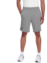 Men's Essential Sweat Bermuda Short - Medium Grey Heather/Puma Black