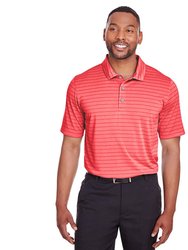 Men's Golf Rotation Stripe Polo - High Risk Red