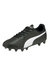 Mens King Hero 21 FG Leather Soccer Cleats - Black/White - Black/White