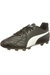 Mens King Hero 21 FG Leather Soccer Cleats - Black/White - Black/White